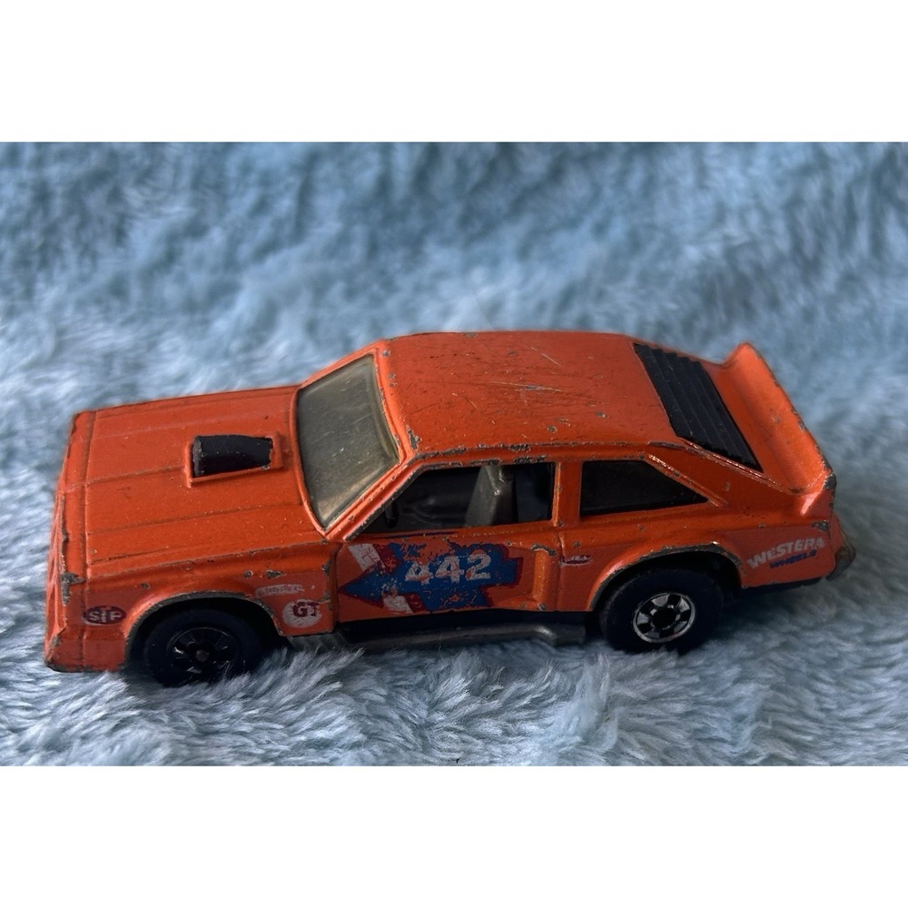 Hot Wheels Flat Out 442 Vintage Orange Die-Cast Car 1978 (SH4)